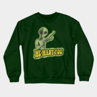 Alien Recruiter (Retro Green) Crewneck Sweatshirt